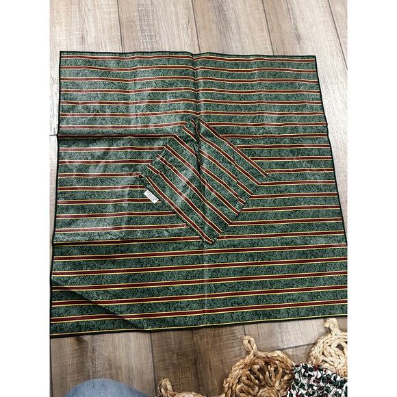 Longaberger BUFFET BRICK COVER Holly‎ Imperial Stripe Fabric 24" square NEW - Picture 2 of 2